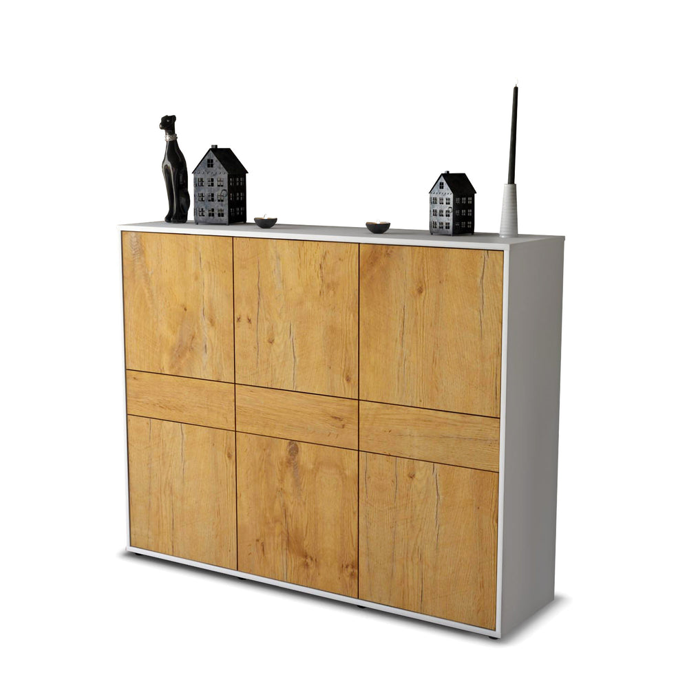 Highboard Saphira, Eiche Studio (136x108x35cm) - Stil.Zeit Möbel GmbH