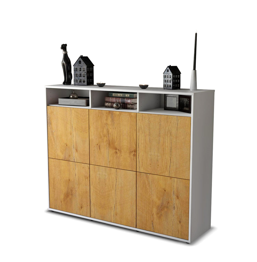 Highboard Sara, Eiche Studio (136x108x35cm) - Stil.Zeit Möbel GmbH