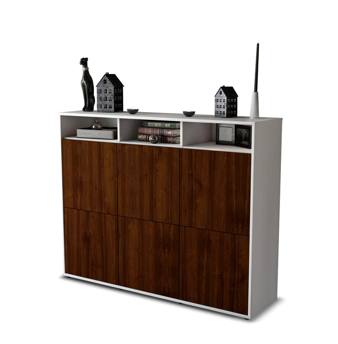 Highboard Sara, Walnuss Studio (136x108x35cm) - Stil.Zeit Möbel GmbH