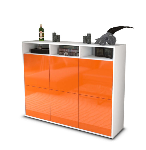 Highboard Sara, Orange Studio (136x108x35cm) - Stil.Zeit Möbel GmbH