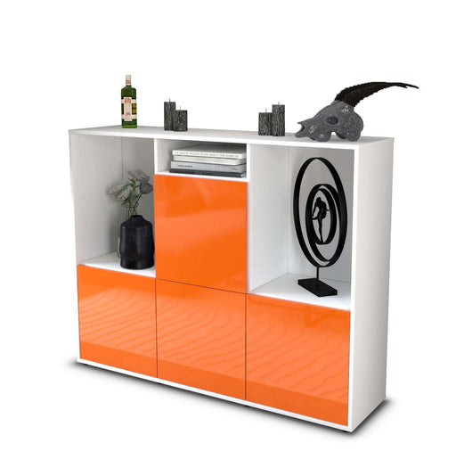 Highboard Saskia, Orange Studio (136x108x35cm) - Stil.Zeit Möbel GmbH