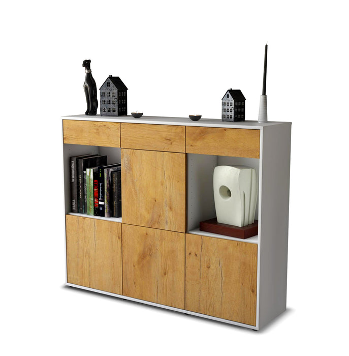 Highboard Selena, Eiche Studio (136x108x35cm) - Stil.Zeit Möbel GmbH