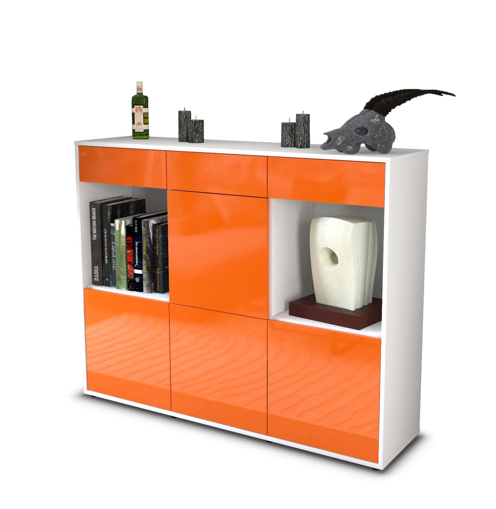 Highboard Selena, Orange Studio (136x108x35cm) - Stil.Zeit Möbel GmbH