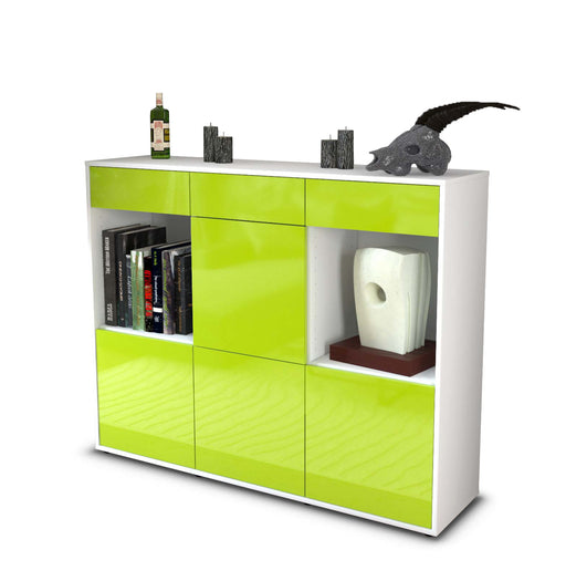 Highboard Selena, Grün Studio (136x108x35cm) - Stil.Zeit Möbel GmbH