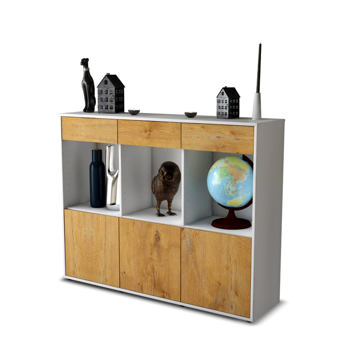 Highboard Selina, Eiche Studio (136x108x35cm) - Stil.Zeit Möbel GmbH