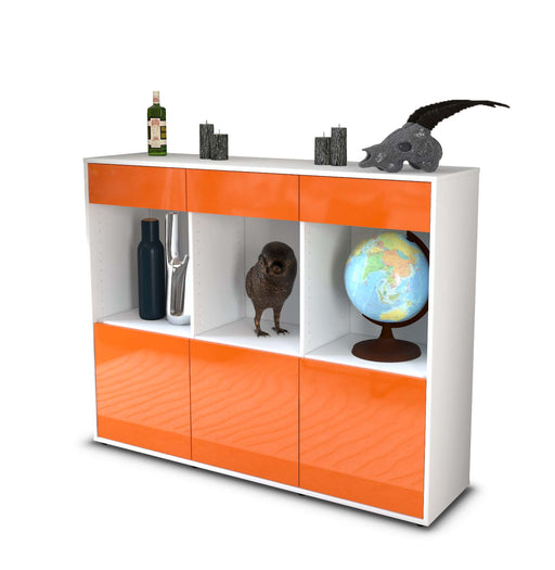 Highboard Selina, Orange Studio (136x108x35cm) - Stil.Zeit Möbel GmbH