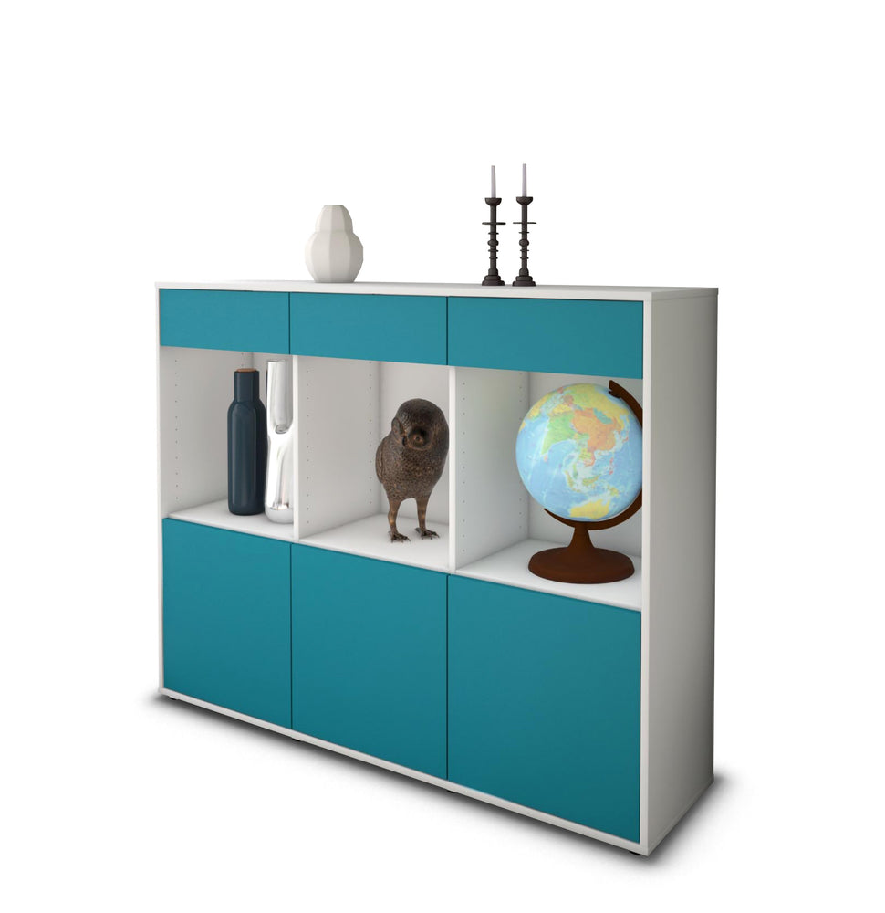 Highboard Selina, Türkis Studio (136x108x35cm) - Stil.Zeit Möbel GmbH