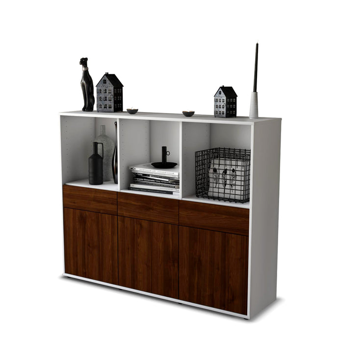 Highboard Selma, Walnuss Studio (136x108x35cm) - Stil.Zeit Möbel GmbH