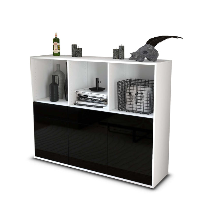 Highboard Selma, Schwarz Studio (136x108x35cm) - Stil.Zeit Möbel GmbH