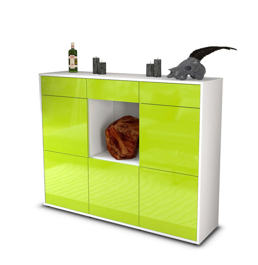 Highboard Serafina, Grün Studio (136x108x35cm) - Stil.Zeit Möbel GmbH