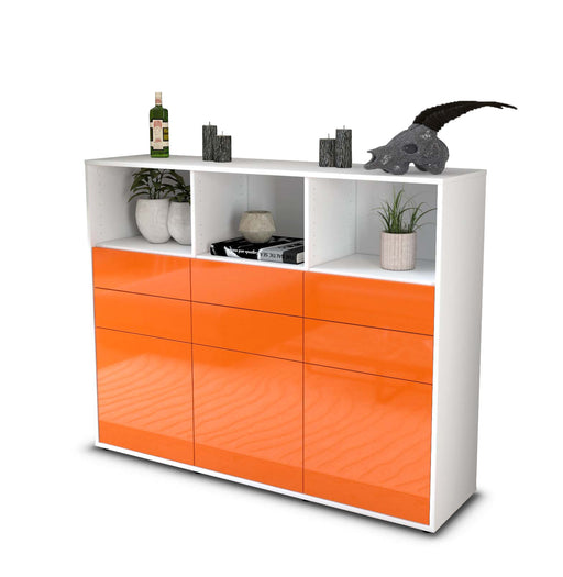 Highboard Serenella, Orange Studio (136x108x35cm) - Stil.Zeit Möbel GmbH