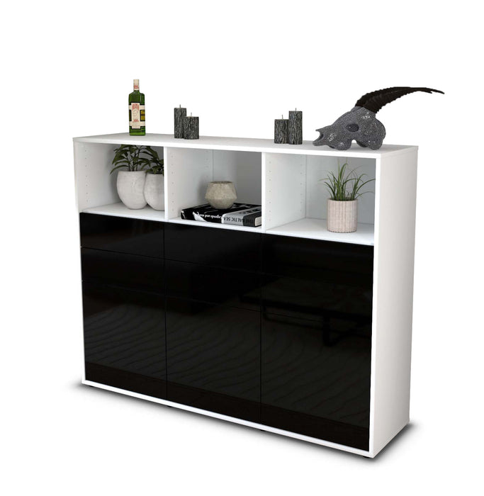 Highboard Serenella, Schwarz Studio (136x108x35cm) - Stil.Zeit Möbel GmbH