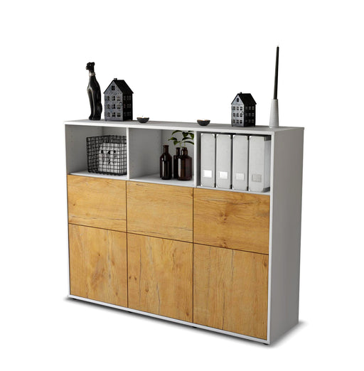 Highboard Sina, Eiche Studio (136x108x35cm) - Stil.Zeit Möbel GmbH