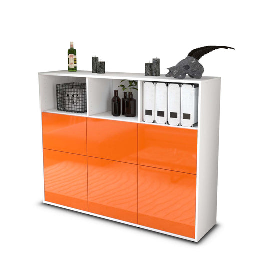 Highboard Sina, Orange Studio (136x108x35cm) - Stil.Zeit Möbel GmbH