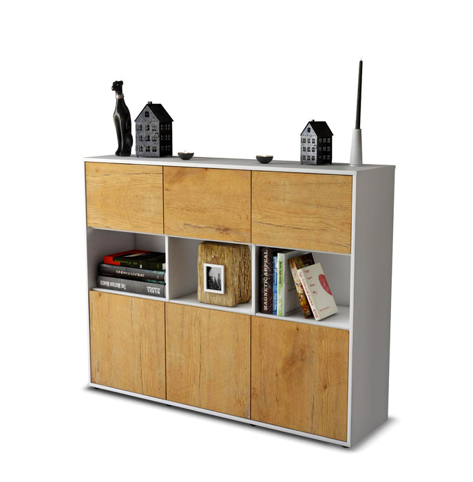 Highboard Sira, Eiche Studio (136x108x35cm) - Stil.Zeit Möbel GmbH