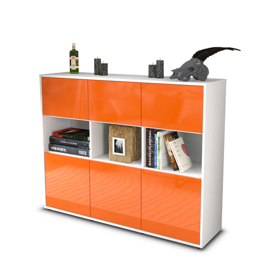 Highboard Sira, Orange Studio (136x108x35cm) - Stil.Zeit Möbel GmbH