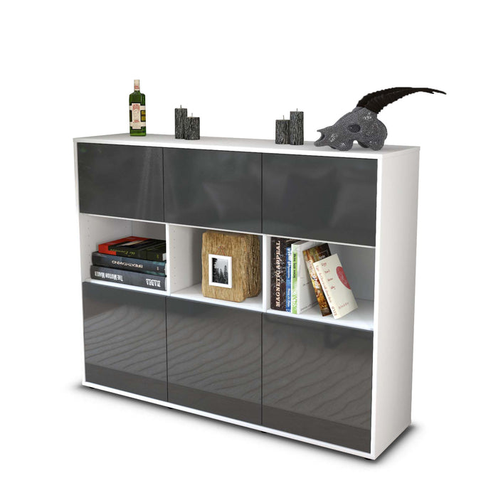 Highboard Sira, Grau Studio (136x108x35cm) - Stil.Zeit Möbel GmbH