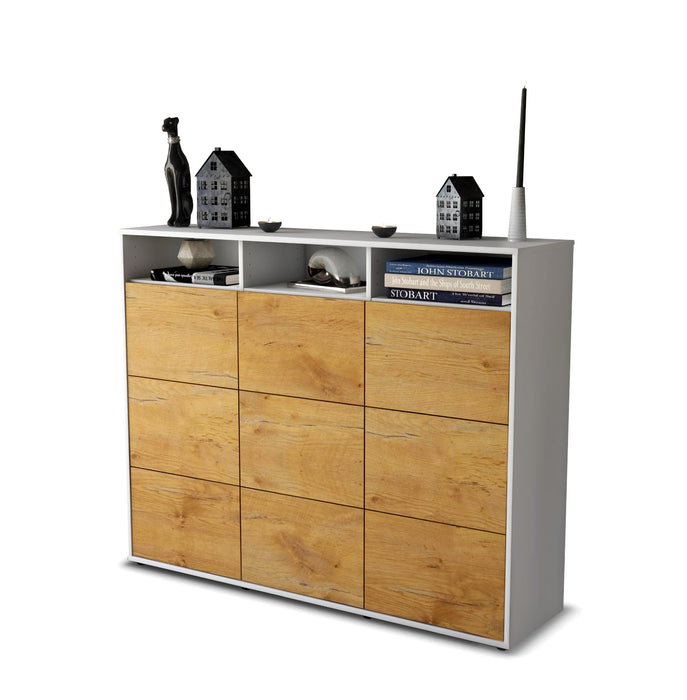 Highboard Sofia, Eiche Studio (136x108x35cm) - Stil.Zeit Möbel GmbH