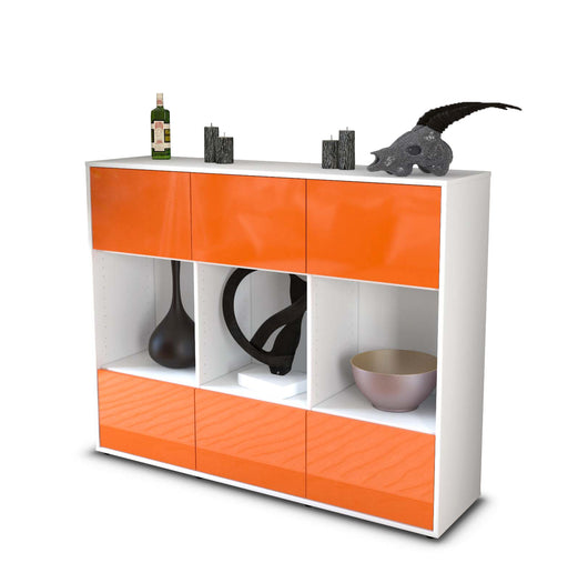 Highboard Suna, Orange Studio (136x108x35cm) - Stil.Zeit Möbel GmbH