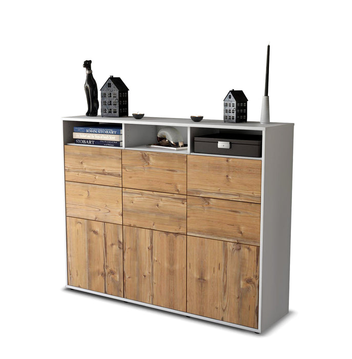 Highboard Tatiana, Pinie Studio (136x108x35cm) - Stil.Zeit Möbel GmbH