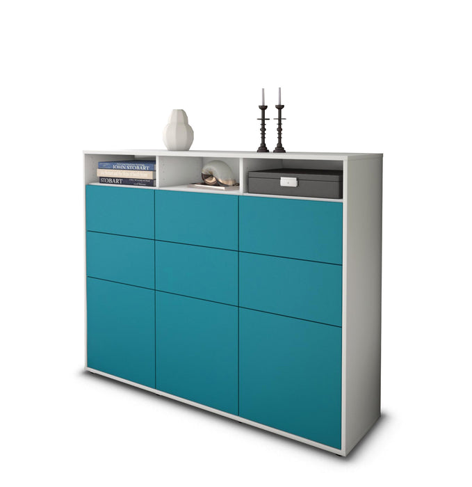 Highboard Tatiana, Türkis Studio (136x108x35cm) - Stil.Zeit Möbel GmbH