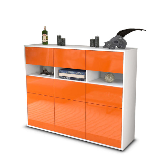 Highboard Teresa, Orange Studio (136x108x35cm) - Stil.Zeit Möbel GmbH