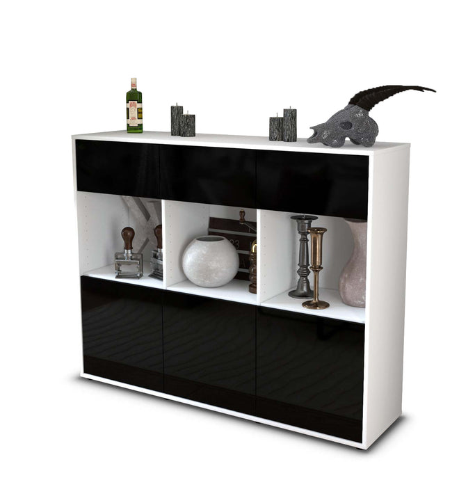 Highboard Tessa, Schwarz Studio (136x108x35cm) - Stil.Zeit Möbel GmbH