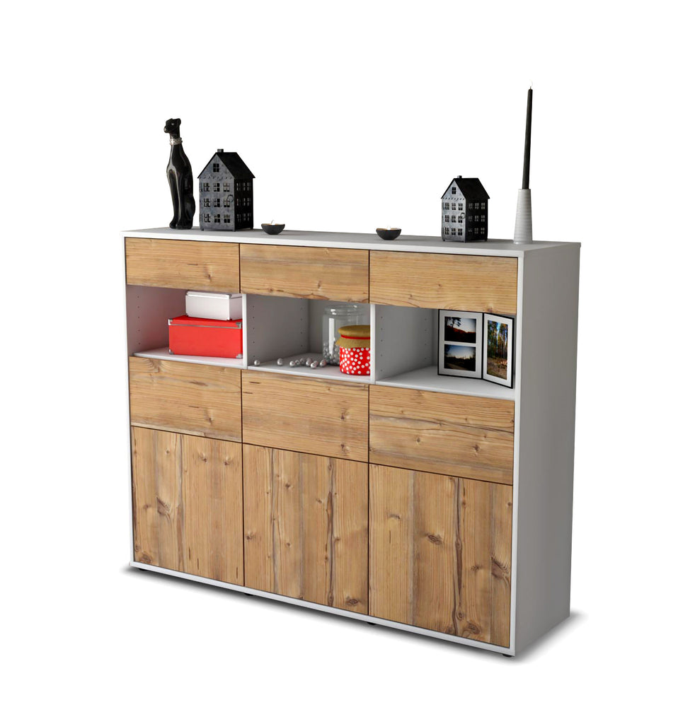 Highboard Tina, Pinie Studio (136x108x35cm) - Stil.Zeit Möbel GmbH