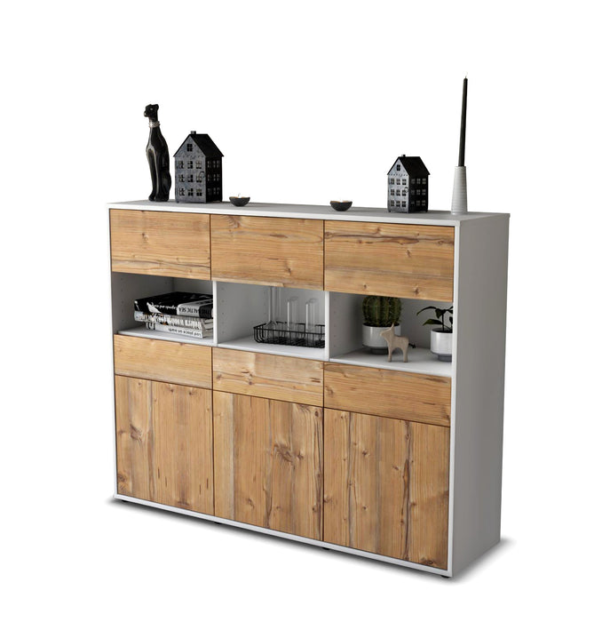 Highboard Tizia, Pinie Studio (136x108x35cm) - Stil.Zeit Möbel GmbH