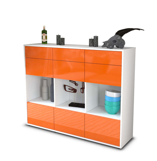 Highboard Tonja, Orange Studio (136x108x35cm) - Stil.Zeit Möbel GmbH