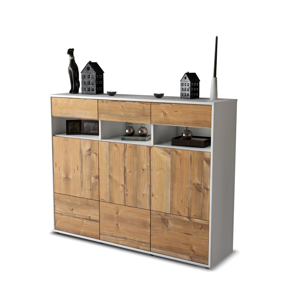 Highboard Tosca, Pinie Studio (136x108x35cm) - Stil.Zeit Möbel GmbH