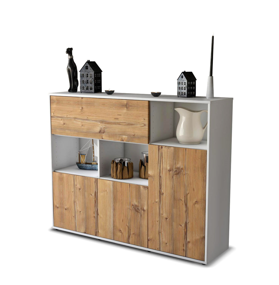 Highboard Valenzia, Pinie Studio (136x108x35cm) - Stil.Zeit Möbel GmbH