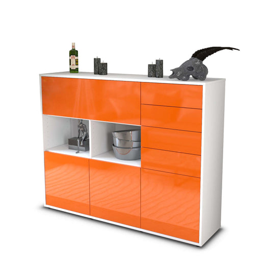 Highboard Vanda, Orange Studio (136x108x35cm) - Stil.Zeit Möbel GmbH