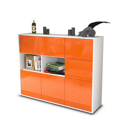 Highboard Velia, Orange Studio (136x108x35cm) - Stil.Zeit Möbel GmbH