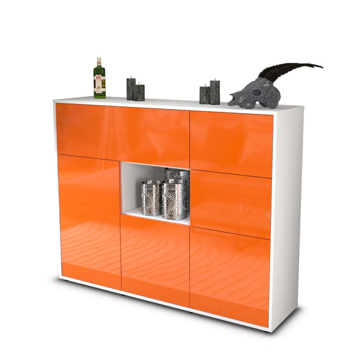 Highboard Verena, Orange Studio (136x108x35cm) - Stil.Zeit Möbel GmbH