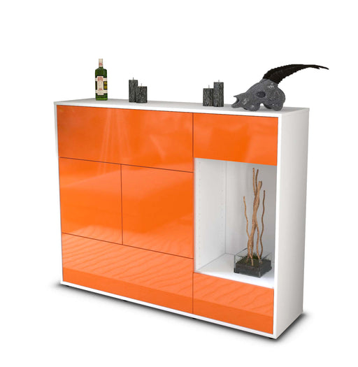 Highboard Violetta, Orange Studio (136x108x35cm) - Stil.Zeit Möbel GmbH