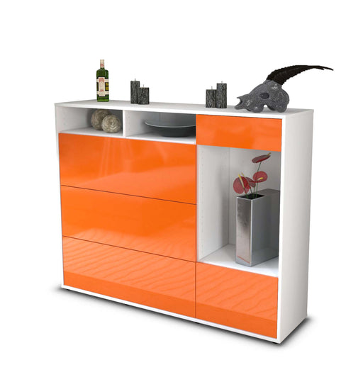 Highboard Viona, Orange Studio (136x108x35cm) - Stil.Zeit Möbel GmbH