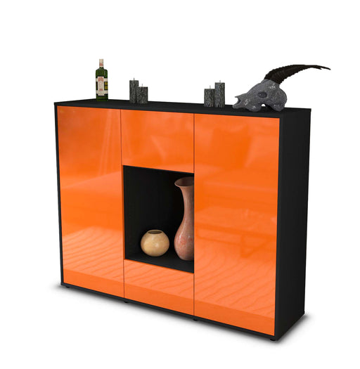 Highboard Manuela, Orange Studio (136x108x35cm) - Stil.Zeit Möbel GmbH
