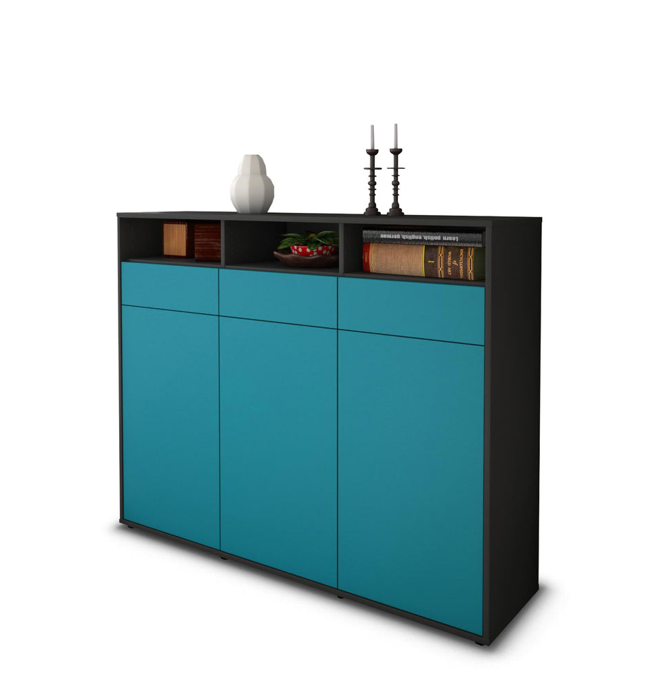 Highboard Marta, Türkis Studio (136x108x35cm) - Stil.Zeit Möbel GmbH