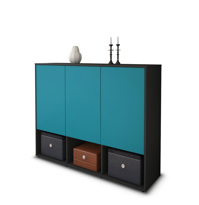 Highboard Mea, Türkis Studio (136x108x35cm) - Stil.Zeit Möbel GmbH