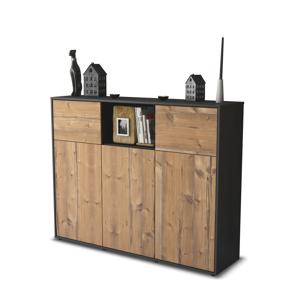 Highboard Melanie, Pinie Studio (136x108x35cm) - Stil.Zeit Möbel GmbH