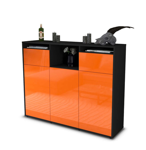 Highboard Melena, Orange Studio (136x108x35cm) - Stil.Zeit Möbel GmbH