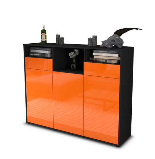 Highboard Melina, Orange Studio (136x108x35cm) - Stil.Zeit Möbel GmbH