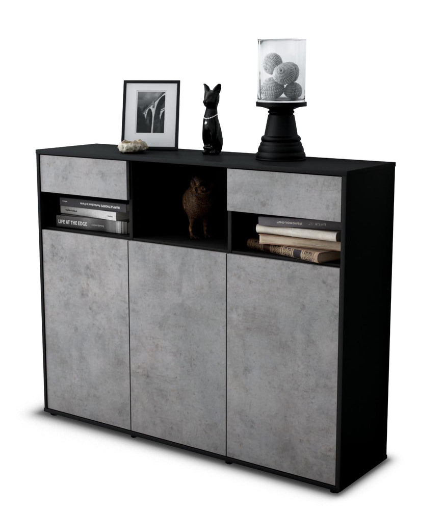 Highboard Mena, Beton Studio (136x108x35cm) - Stil.Zeit Möbel GmbH