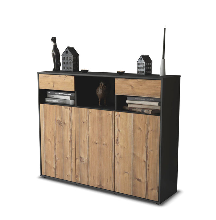 Highboard Mena, Pinie Studio (136x108x35cm) - Stil.Zeit Möbel GmbH