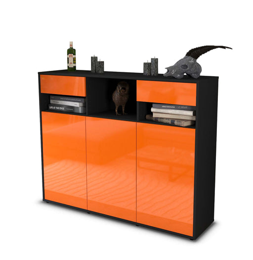 Highboard Mena, Orange Studio (136x108x35cm) - Stil.Zeit Möbel GmbH
