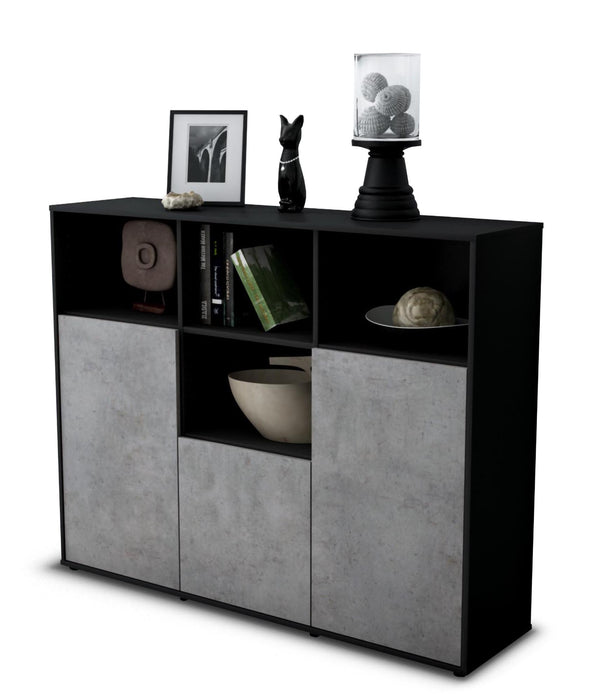 Highboard Mia, Beton Studio (136x108x35cm) - Stil.Zeit Möbel GmbH