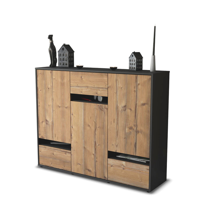 Highboard Mirella, Pinie Studio (136x108x35cm) - Stil.Zeit Möbel GmbH