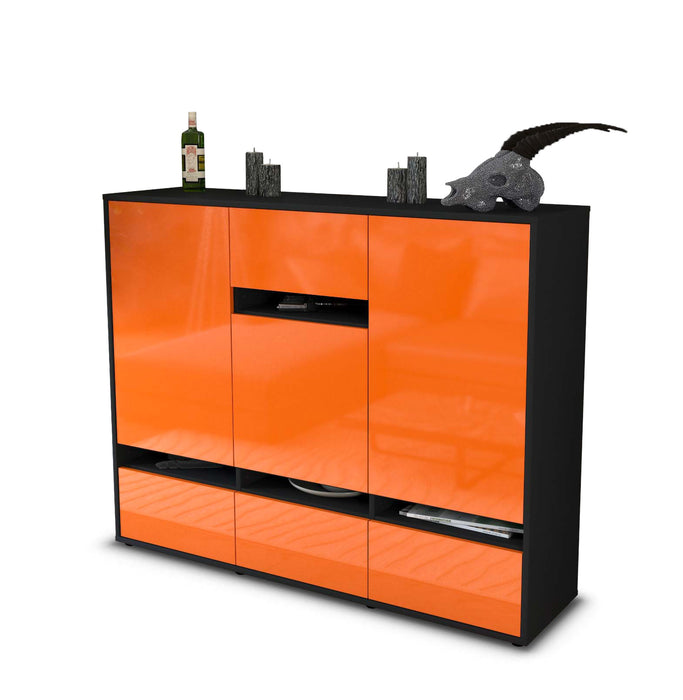 Highboard Mona, Orange Studio (136x108x35cm) - Stil.Zeit Möbel GmbH