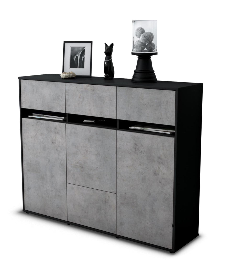 Highboard Monja, Beton Studio (136x108x35cm) - Stil.Zeit Möbel GmbH